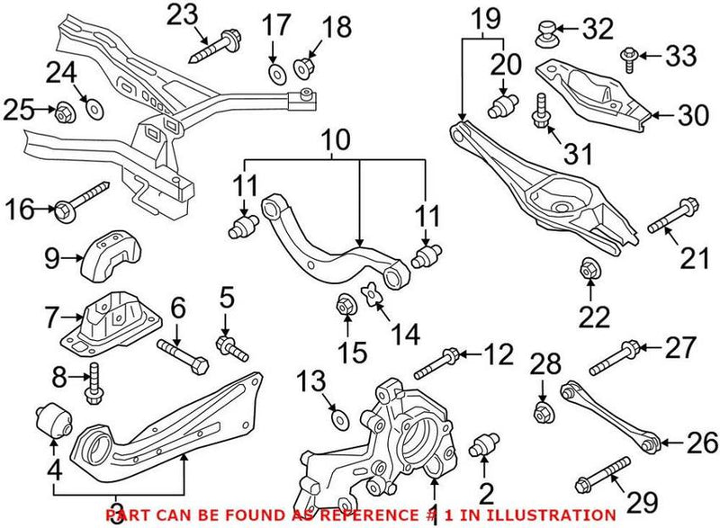 Genuine VW/Audi Suspension Knuckle – Rear Driver Side 5Q3505435A