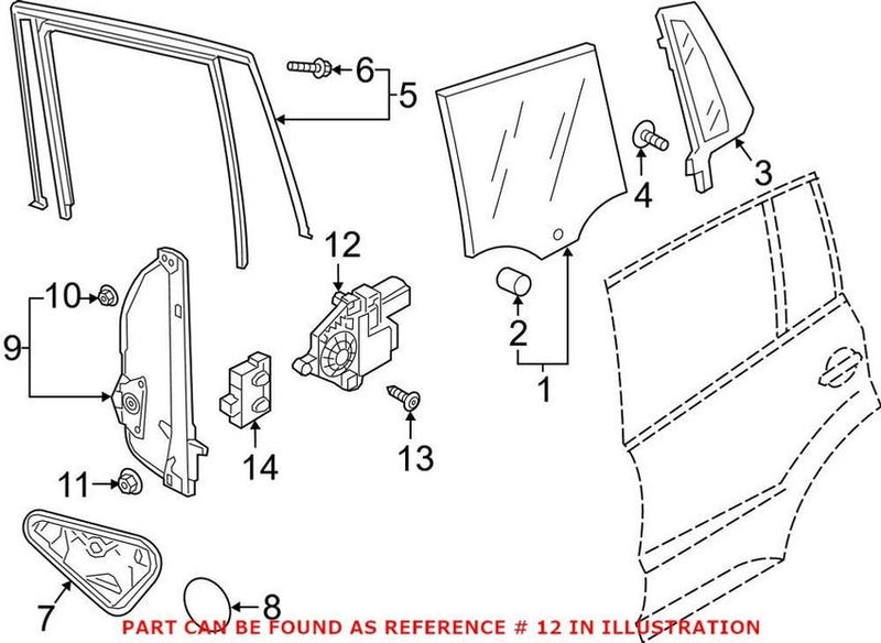 VW Power Window Motor – Rear Driver Side