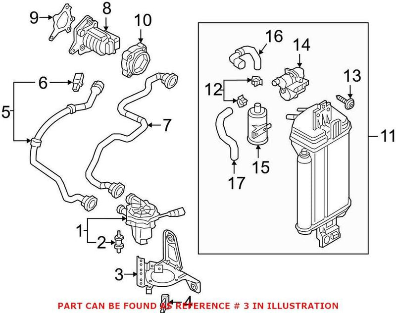 Genuine VW/Audi Secondary Air Injection Pump Bracket 5QF906617