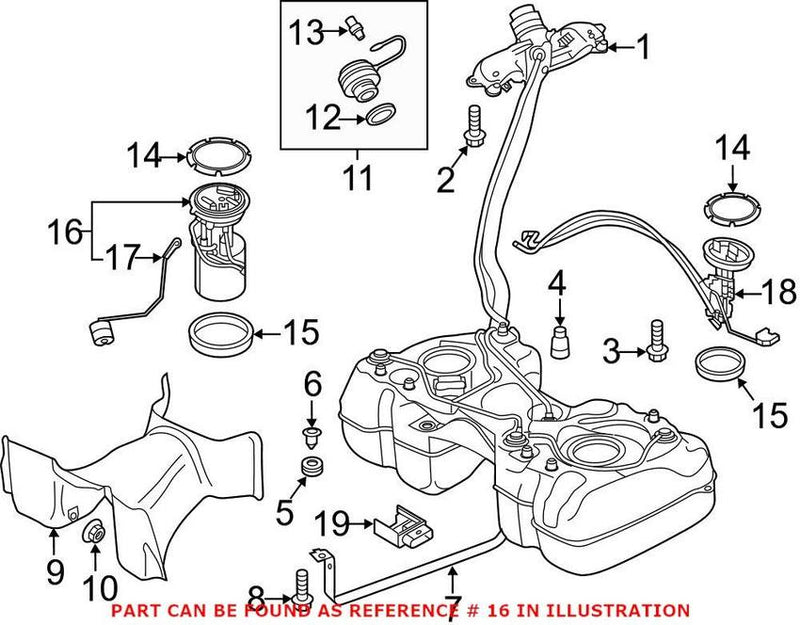 VW Electric Fuel Pump – Passenger Side 5QF919087J