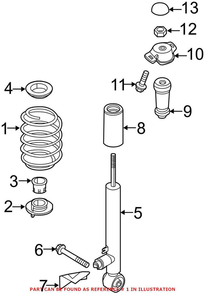 VW Coil Spring – Rear 5QM511121D