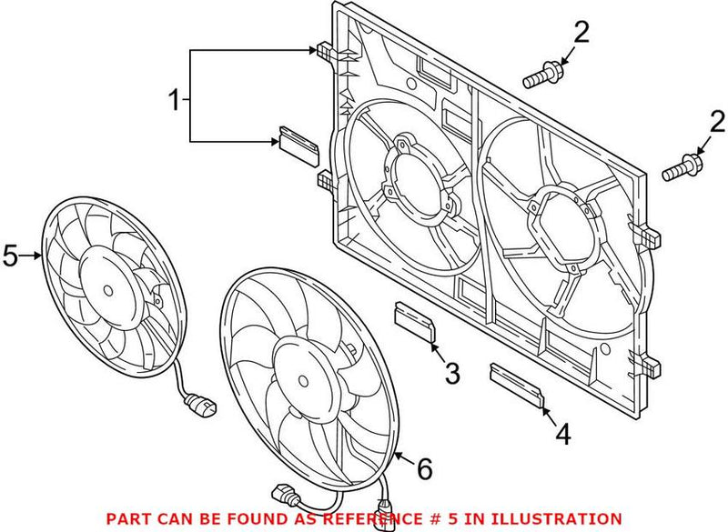 VW Engine Cooling Fan Assembly 5QN959455A – Genuine VW/Audi