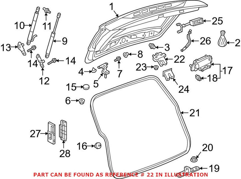 Trunk Lock Actuator Motor (Power Trunk Opening/Closing)  (With Latch)