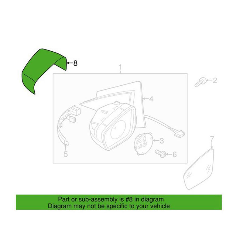 VW Side Mirror Cover – Driver Side (Un-painted) 5Z1857537CGRU