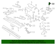 Genuine Porsche parts diagram
