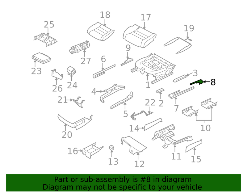 Genuine Porsche parts diagram
