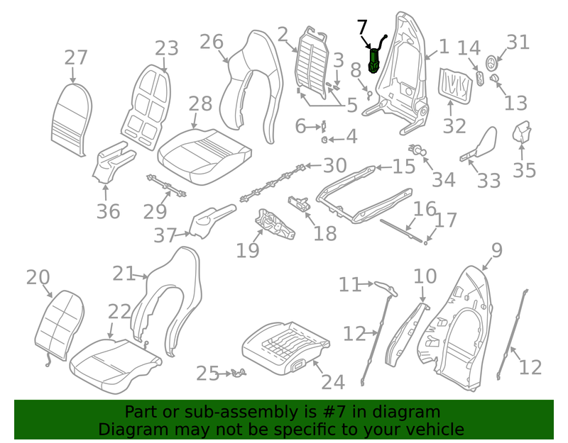 Genuine Porsche parts diagram