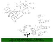 Genuine Porsche parts diagram