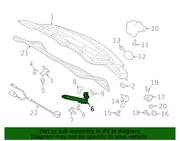 Genuine Porsche parts diagram