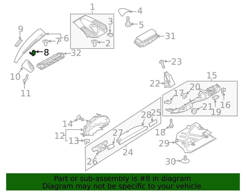 Genuine Porsche parts diagram