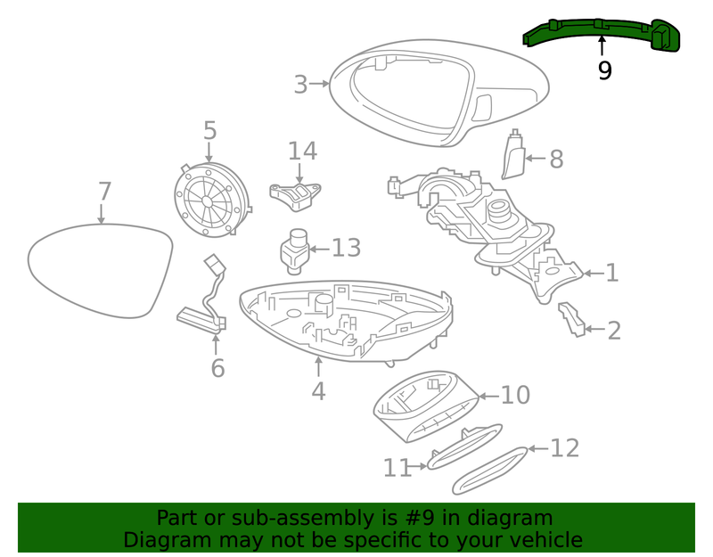 Genuine Porsche parts diagram
