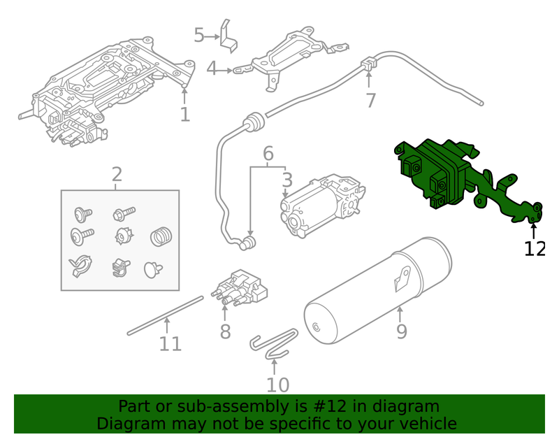 Genuine Porsche parts diagram