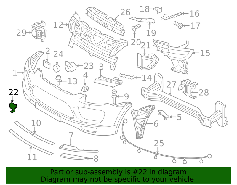 Genuine Porsche parts diagram