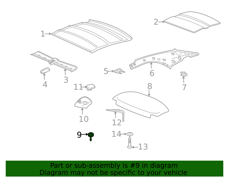 Genuine Porsche parts diagram