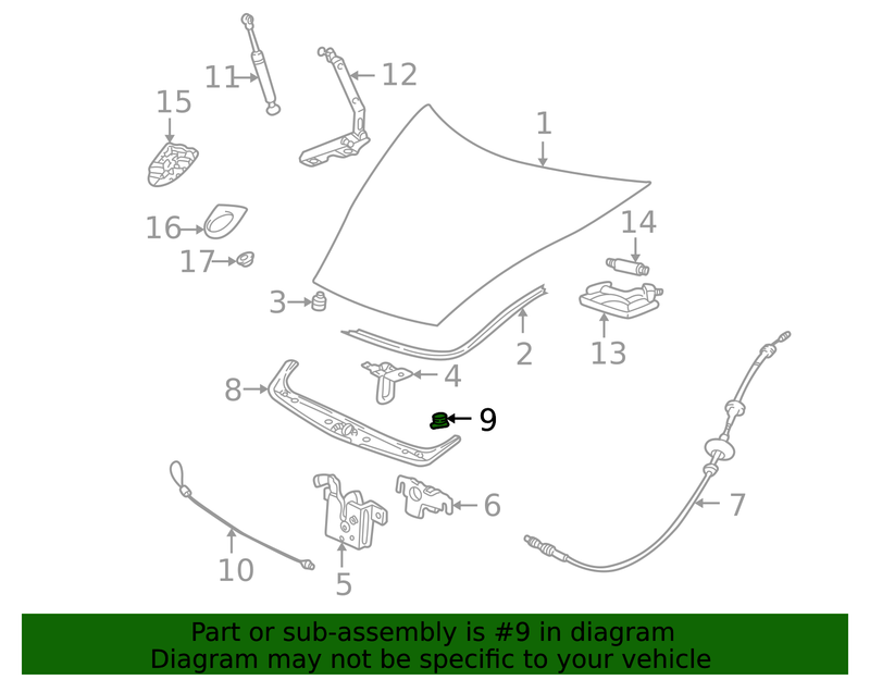 Genuine Porsche parts diagram