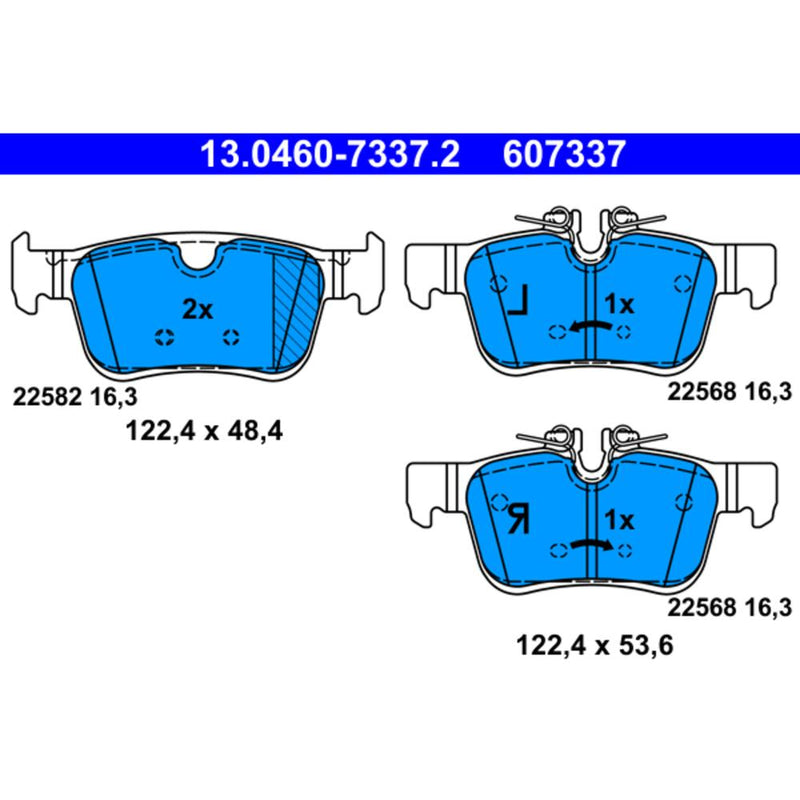 ATE Brake Pad Set 607337