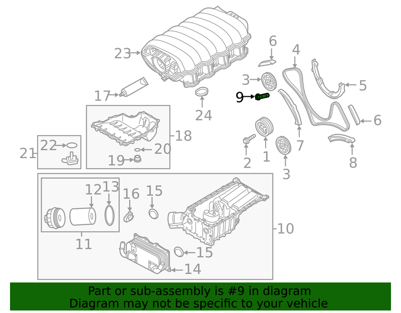 Genuine Porsche parts diagram