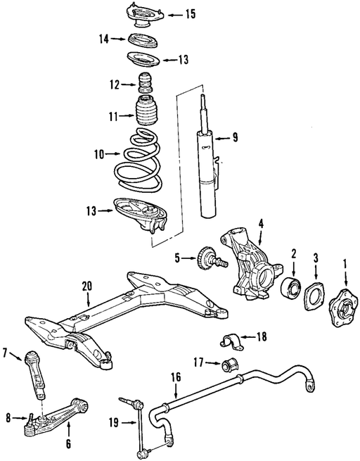 Genuine Porsche parts diagram