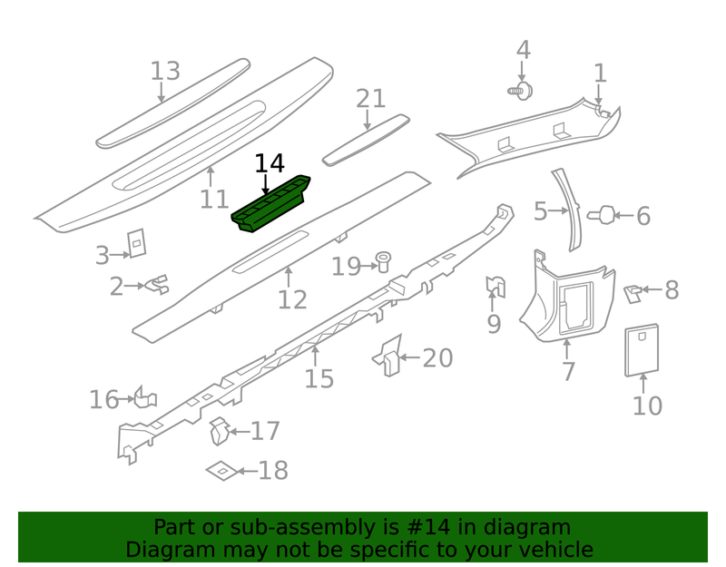 Genuine Porsche parts diagram