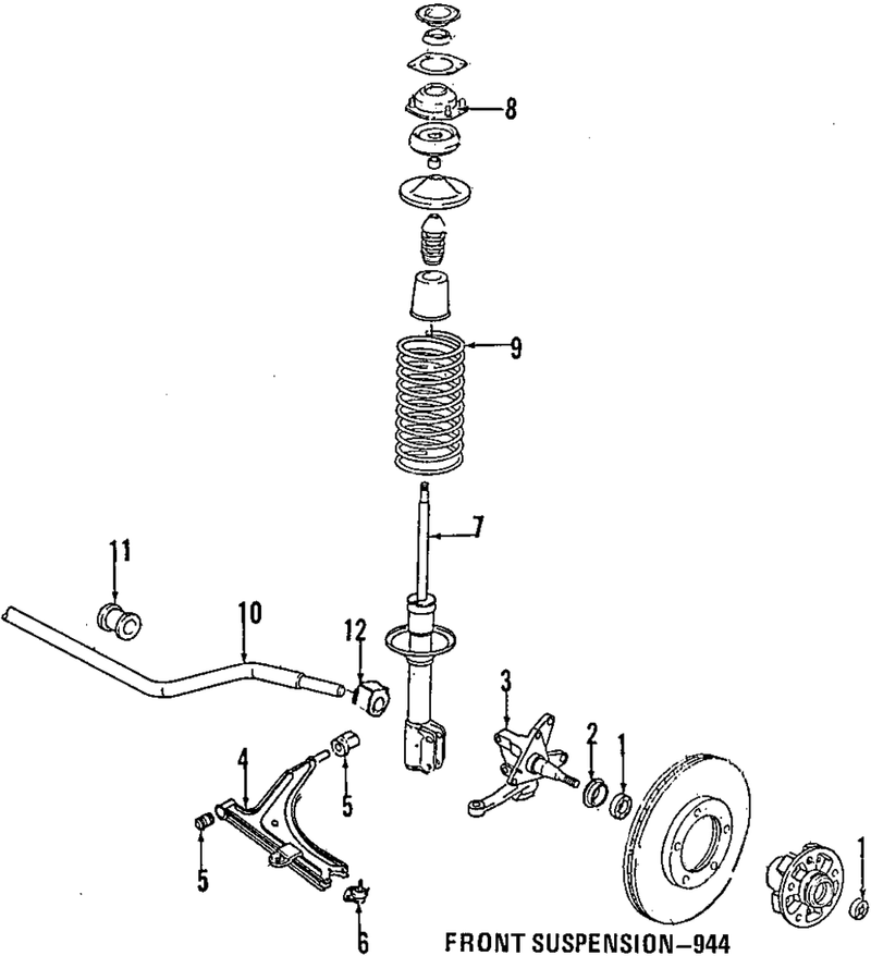 Genuine Porsche parts diagram