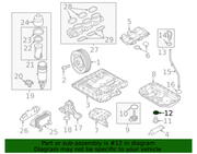Genuine Porsche parts diagram