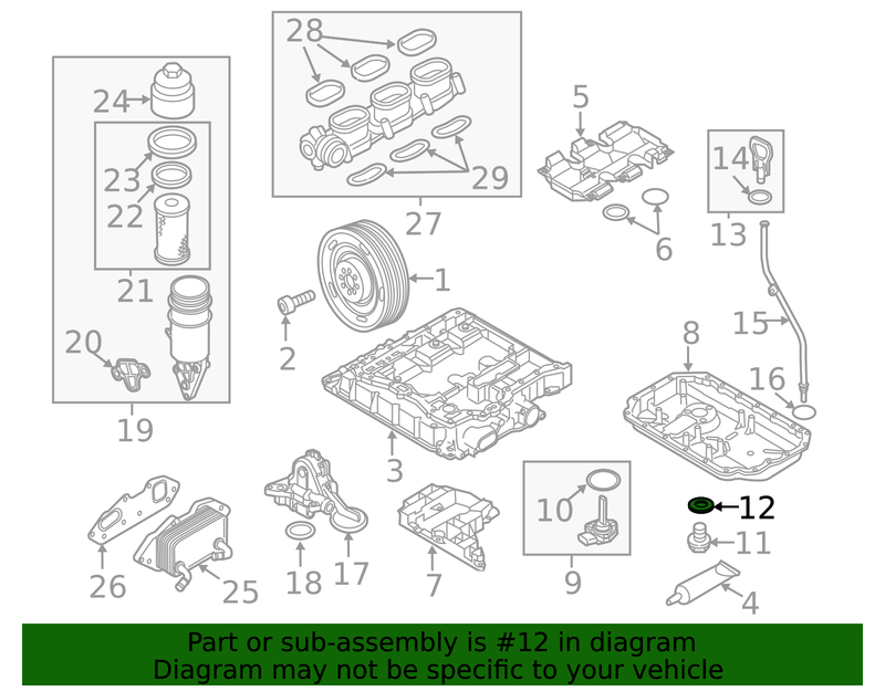 Genuine Porsche parts diagram