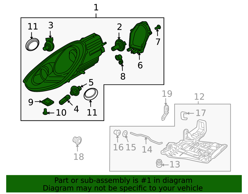 Genuine Porsche parts diagram