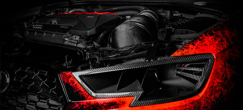 Eventuri Carbon Headlamp Race Ducts For Audi RS3 Stage 3 Intake - EVE-ST38V8S-CF-HDP