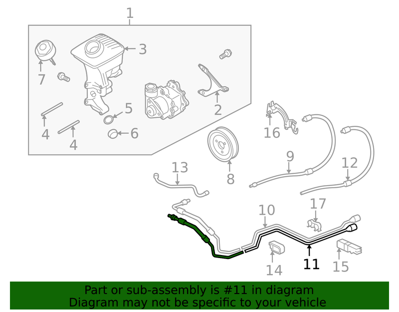 Genuine Porsche parts diagram