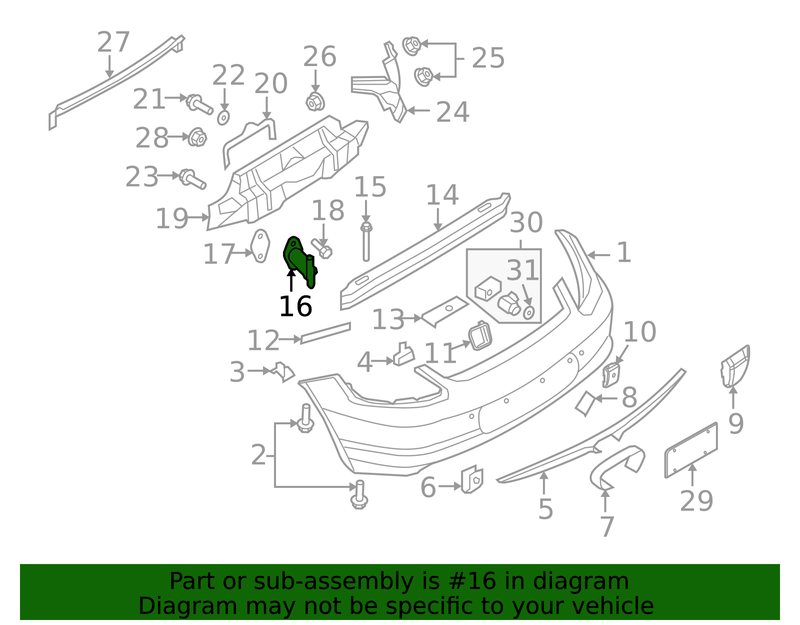 Genuine Porsche parts diagram
