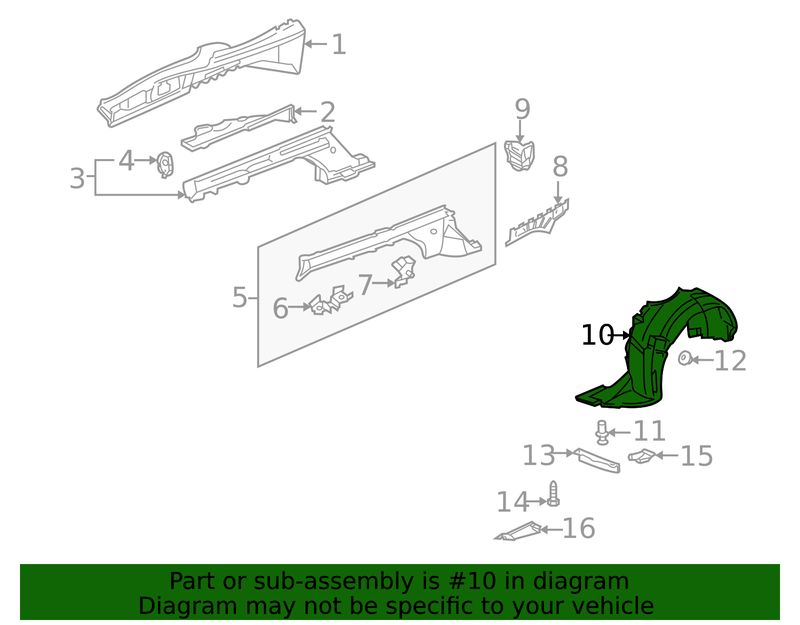 Genuine Porsche parts diagram