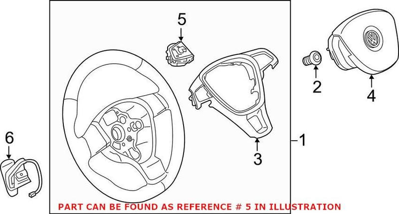 VW Turn Signal / Combination Lever 6C0959442G ICX – Genuine VW/Audi