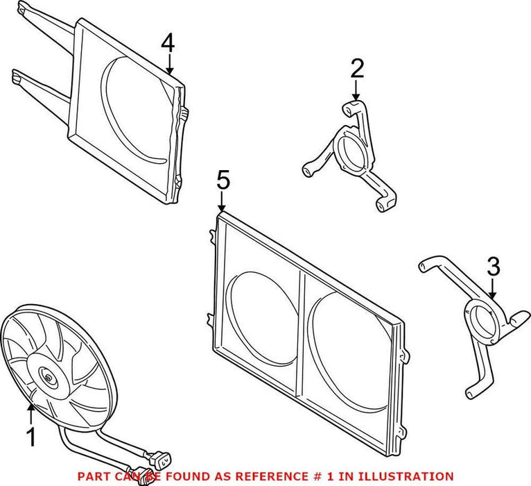 Genuine VW/Audi VW Engine Cooling Fan 6E0959455A