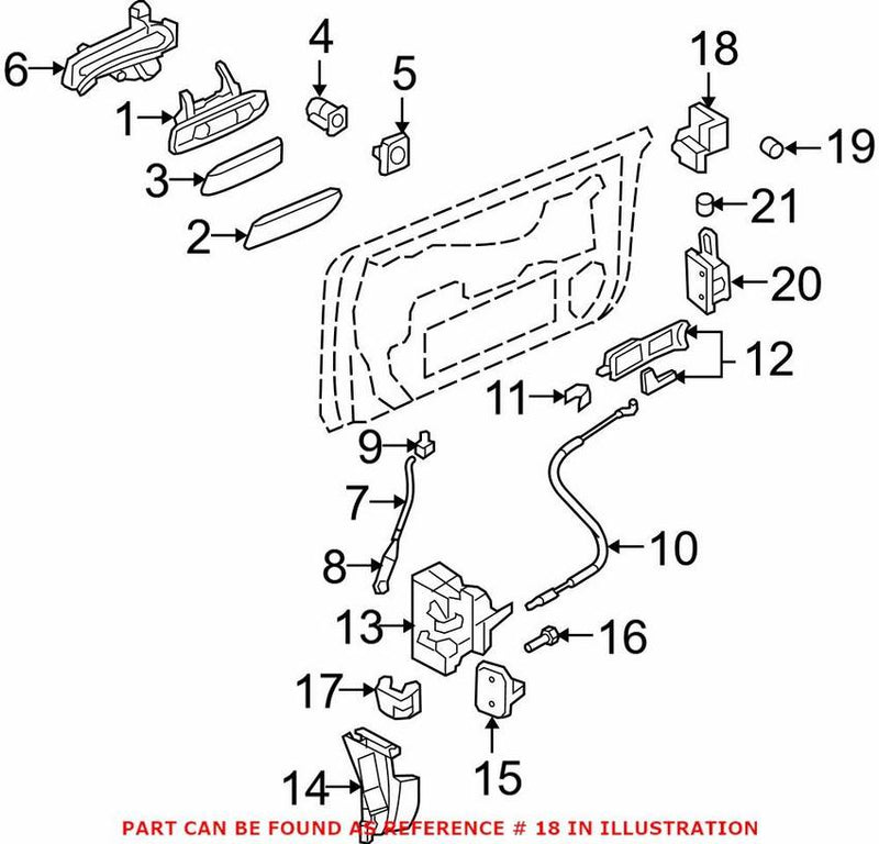 Genuine VW/Audi Door Hinge – Front Driver Side Upper 6X0831401H