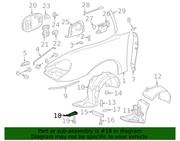 Genuine Porsche parts diagram