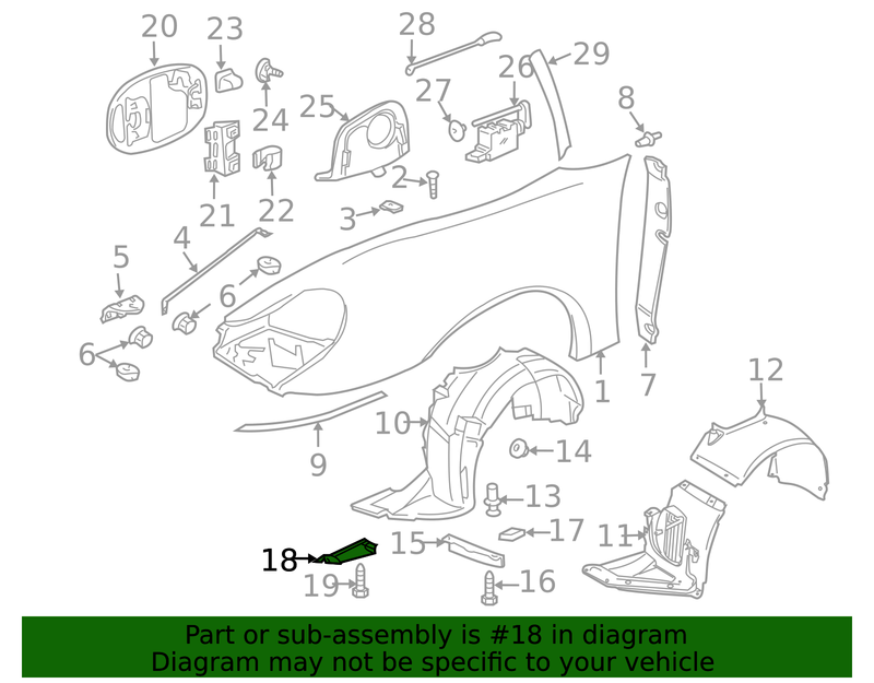 Genuine Porsche parts diagram
