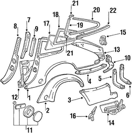 Genuine Porsche parts diagram