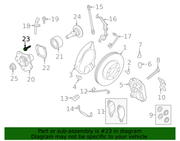 Genuine Porsche parts diagram