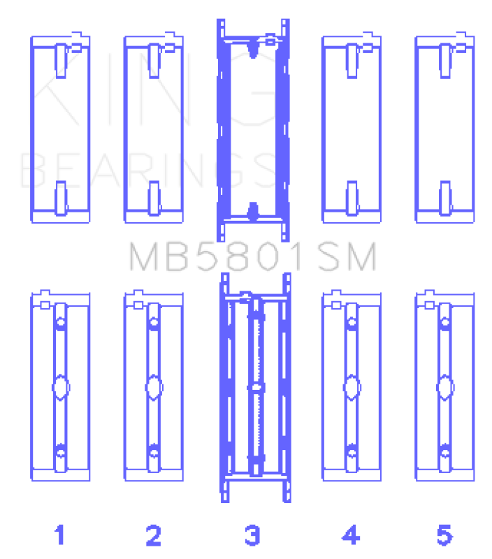 KING ENGINE BEARINGS MB5801SM0.25