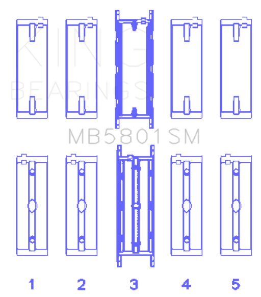 KING ENGINE BEARINGS MB5801SM