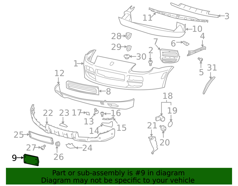 Genuine Porsche parts diagram