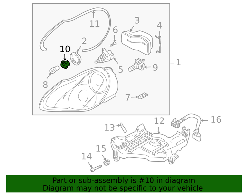Genuine Porsche parts diagram