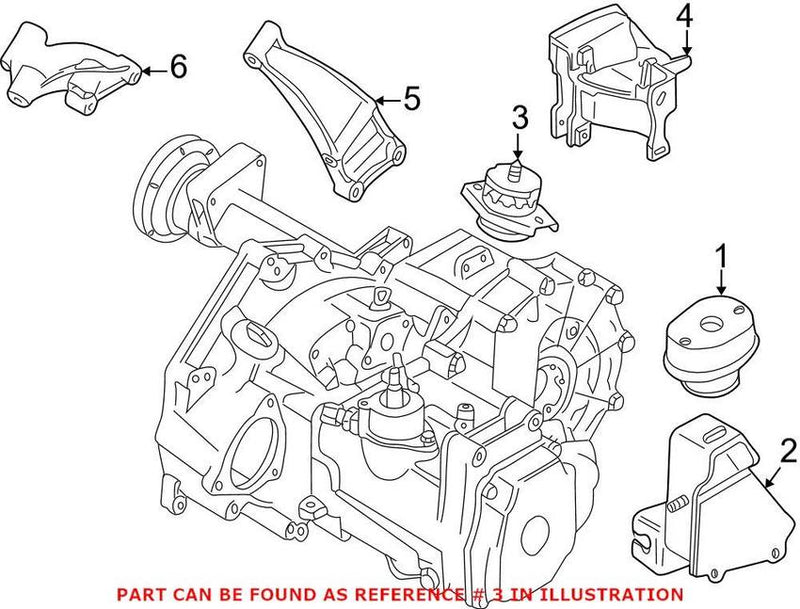 VW Automatic Transmission Mount – Rear 701399207B