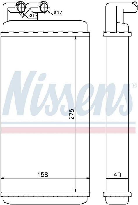 Audi HVAC Heater Core – Front – Nissens 70220