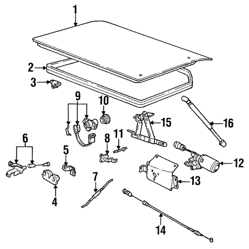 Genuine Porsche parts diagram