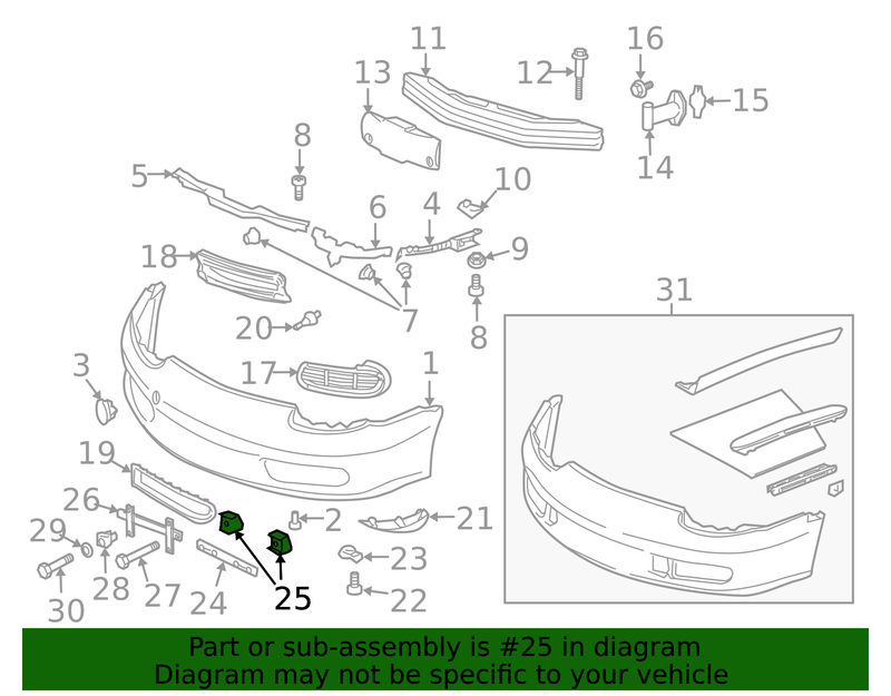Genuine Porsche parts diagram