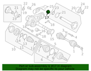 Genuine Porsche parts diagram