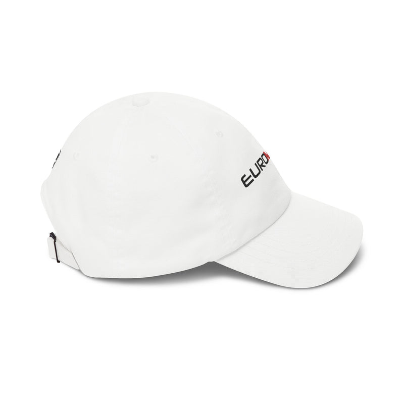 Euromotiv Embroidered Dad Cap — Classic White Adjustable Hat