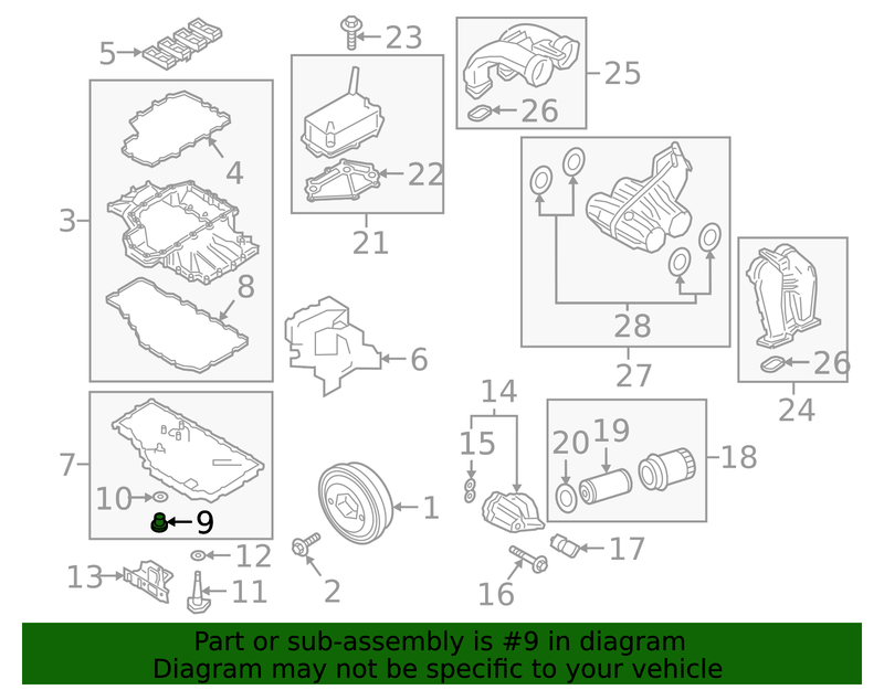 Genuine Porsche parts diagram