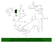 Genuine Porsche parts diagram